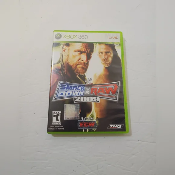 Jeu Xbox 360 : SmackDown Vs. Raw 2009 - En Très Bon état - Boîte Et Instructions Incluses